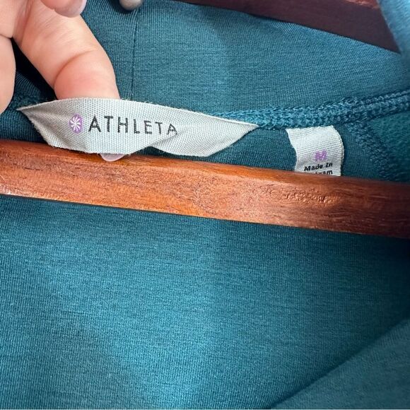 Women's Athleta Teal Crossneck Pullover Sweater Size M - Picture 7 of 8